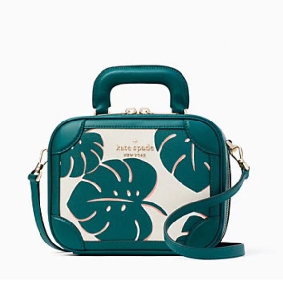 kate spade Handbags - Kate Spade monstera leaves traveler trunk crossbody bag